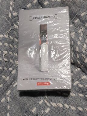 edge Ledger Nano X Hardware Wallet in White and Orange